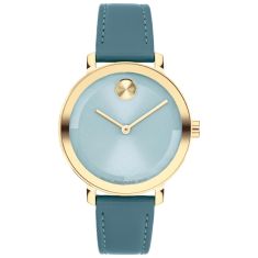 Movado BOLD Evolution 2.0 Light Blue Dial Leather Strap Watch 34mm - 3601382 Movado BOLD Evolution 2.0 Light Blue Dial Leather Strap Watch 34mm - 3601382