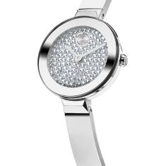 Movado BOLD Bangle Mini Crystal Dial Stainless Steel Watch 23mm - 3601402