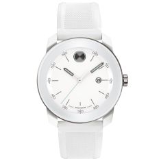 Movado BOLD TR90 White Dial Silicone Strap Watch 42mm - 3601417 Movado BOLD TR90 White Dial Silicone Strap Watch 42mm - 3601417
