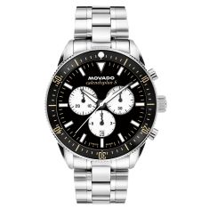 Movado Heritage Calendoplan S Chronograph Black Dial Stainless Steel Watch 42mm - 3650203 1