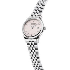 Movado Heritage Series Calendoplan Light Pink Dial Stainless Steel Watch 27mm - 3650231