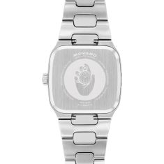 Movado Tempo-Matic Automatic Blue Dial Stainless Steel Bracelet Watch 37x41mm - 3650264