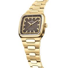 Movado Tempo-Matic Automatic Grey Dial Gold-Tone Bracelet Watch 37x41mm - 3650265