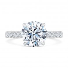 3 1/2ctw Round Lab Grown Diamond Hidden Halo Engagement Ring - Chemistry