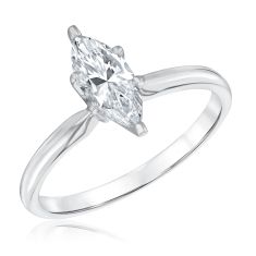 3/4ct Marquise Diamond Solitaire White Gold Engagement Ring | Heritage