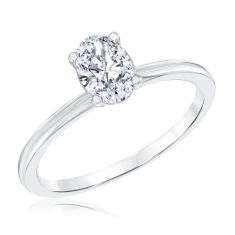 3/4ct Oval Lab Grown Diamond Solitaire Engagement Ring