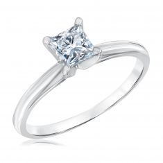 3/4ct Princess Diamond Solitaire White Gold Engagement Ring | Heritage