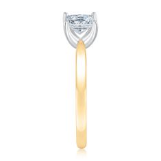 3/4ct Princess Lab Grown Diamond Yellow Gold Solitaire Engagement Ring