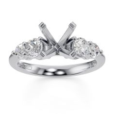 3/4ctw Diamond White Gold Engagement Ring Setting