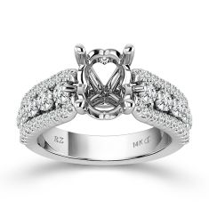 3/4ctw Diamond White Gold Engagement Ring Setting - Design Collection