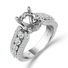 3/4ctw Diamond White Gold Engagement Ring Setting - Design Collection