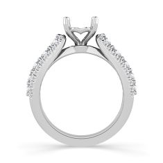 3/4ctw Diamond White Gold Engagement Ring Setting - Design Collection
