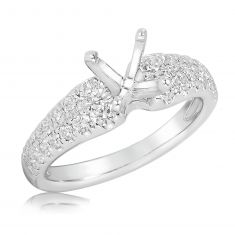image of 3/4ctw Diamond White Gold Engagement Ring Setting | Design Collection with sku:1413692A-14KW