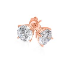 3/4ctw Round Lab Grown Diamond Rose Gold Solitaire Earrings
