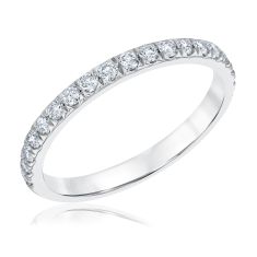 3/8ctw Round Diamond Platinum Wedding Band