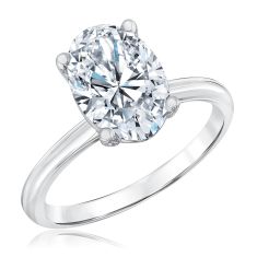 3ct Oval Lab Grown Diamond Solitaire Engagement Ring