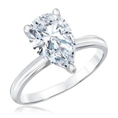 3ct Pear Lab Grown Diamond Solitaire Engagement Ring