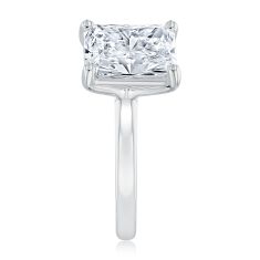 3ct Radiant Lab Grown Diamond Solitaire White Gold Engagement Ring