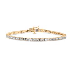 3ctw Lab Grown Diamond Yellow Gold Tennis Bracelet