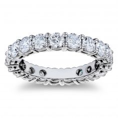 3ctw Round Diamond Platinum Eternity Wedding Band | Size 6.5