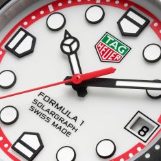 TAG Heuer FORMULA 1 Solargraph White Dial Stainless Steel Watch 38mm - WBY1111.BA0042