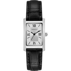 Caravelle by Bulova Dress Quartz Silver-Tone Dial Black Leather Watch 21mm - 43L202 Caravelle by Bulova Dress Quartz Silver-Tone Dial Black Leather Watch 21mm - 43L202