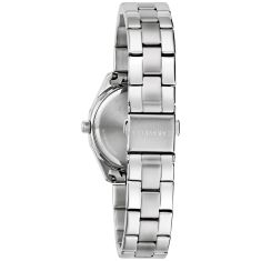 Caravelle by Bulova Sport Quartz Crystal Accents Pink Dial Stainless Steel Watch 28mm - 43M123