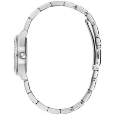 Caravelle by Bulova Sport Quartz Crystal Accents Pink Dial Stainless Steel Watch 28mm - 43M123