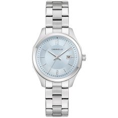 Caravelle by Bulova Sport Quartz Light Blue Dial Stainless Steel Watch 30mm - 43M125 Caravelle by Bulova Sport Quartz Light Blue Dial Stainless Steel Watch 30mm - 43M125