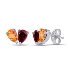 Personalized Toi et Moi Birthstone Stud Earrings Personalized Toi et Moi Birthstone Stud Earrings
