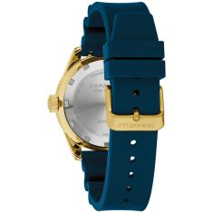 Caravelle by Bulova Vintage Sea Hunter Automatic Blue Dial Rubber Watch 39mm - 44B129