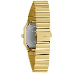 Caravelle by Bulova Vintage Dress Quartz Black Dial Gold-Tone Stainless Steel Watch 32mm - 44B131