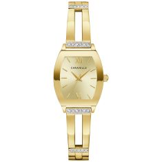 Caravelle by Bulova Modern Quartz Champagne Dial Gold-Tone Stainless Steel Watch 22mm - 44L226 Caravelle by Bulova Modern Quartz Champagne Dial Gold-Tone Stainless Steel Watch 22mm - 44L226
