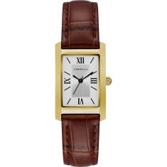Caravelle by Bulova Dress Quartz Silver-Tone Dial Brown Leather Watch 21mm - 44L234 Caravelle by Bulova Dress Quartz Silver-Tone Dial Brown Leather Watch 21mm - 44L234