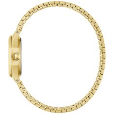 Caravelle by Bulova Vintage Dress Quartz Silver-Tone Dial Gold-Tone Stainless Steel Watch 24mm - 44L268