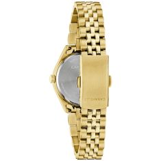 Caravelle by Bulova Classic Quartz Champagne Dial Gold-Tone Stainless Steel Watch 28mm - 44M117