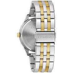 Caravelle by Bulova Dress Quartz Green Dial Two-Tone Stainless Steel Watch 41mm - 45B162