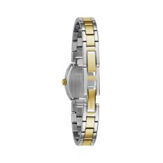 Caravelle by Bulova Dress Quartz White Mother of Pearl Dial Two-Tone Stainless Steel Watch 18mm - 45L168
