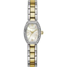 Caravelle by Bulova Dress Quartz White Mother of Pearl Dial Two-Tone Stainless Steel Watch 18mm - 45L168 Caravelle by Bulova Dress Quartz White Mother of Pearl Dial Two-Tone Stainless Steel Watch 18mm - 45L168