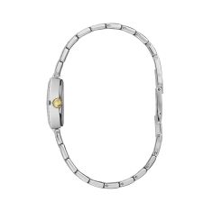 Caravelle by Bulova Dress Quartz White Mother of Pearl Dial Two-Tone Stainless Steel Watch 18mm - 45L168