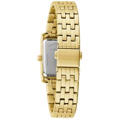 Caravelle by Bulova Dress Quartz Champagne Dial Crystal Accent Gold-Tone Stainless Steel Watch 21.5mm - 45L192