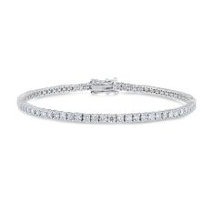 4ctw Lab Grown Diamond White Gold Tennis Bracelet