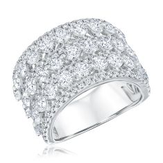 4ctw Round Lab Grown Diamond 14k White Gold Anniversary Band