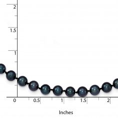 5-6mm Round Black Saltwater Akoya Cultured Pearl Necklace