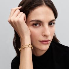 Pandora Essence Organically Shaped Gold-Plated Link Bracelet