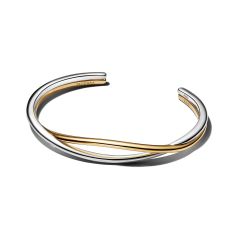 Pandora Essence Entwined Two-Tone Open Bangle Bracelet