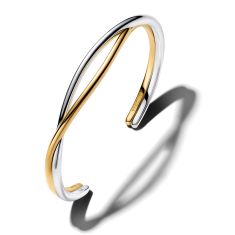 Pandora Essence Entwined Two-Tone Open Bangle Bracelet Pandora Essence Entwined Two-Tone Open Bangle Bracelet
