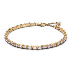 Pandora Sparkling Baguette Gold-Plated Tennis Bracelet 1