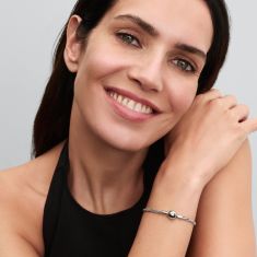 Pandora Round Pandora Clasp Sterling Silver Twisted Snake Chain Bracelet