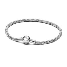 Pandora Round Pandora Clasp Twisted Snake Chain Bracelet 1